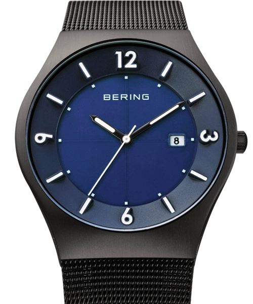 BERING - ベーリング 北欧 腕時計 メンズ シンプル 革ベルト 時計