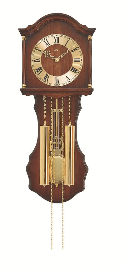 ウッドフレームの機械式が魅力　アームスAMS振り子時計　機械式　211-1 AMS掛け時計　ウォルナット