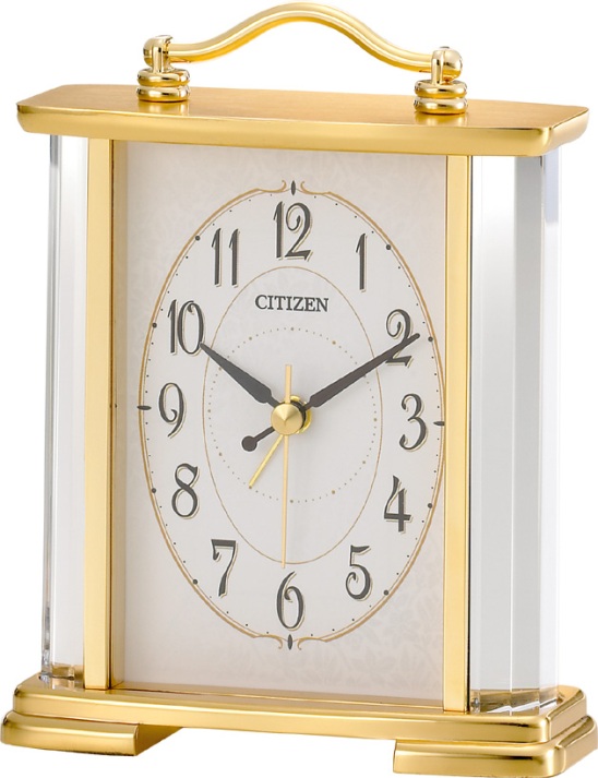 蘭花【新品】シチズン　CITIZEN　電波式　置時計 名入れ可能】シチズン電波置き時計パルロワイエR681 回転振り子