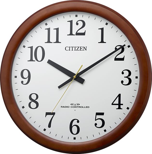シチズン　掛け時計　大型　木枠　オフィス　電波掛け時計 8MY548-006　シチズン時計 壁掛け電波時計 　CITIZEN 名入れ