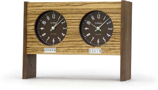 置き掛け兼用！山鳩舎 2WAY CLOCK キャット フォックス