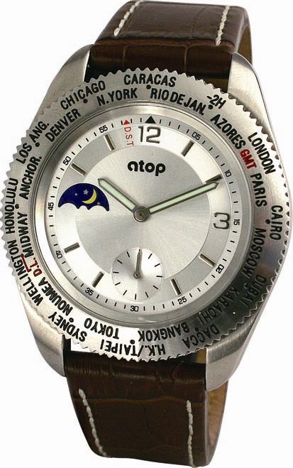 世界の時刻が直ぐわかる Atop ワールドタイム リストウォッチ 腕時計 Wws 2a シルバー 腕時計 インテリア雑貨の通販店cecicela セシセラ