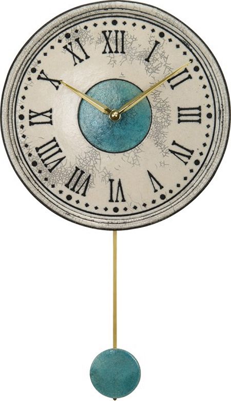 陶器の温かさとイタリアンアートに溢れる魅力！　アントニオ・ザッカレラ Antonio Zaccarella 陶器振り子時計ZC121-003 掛け時計